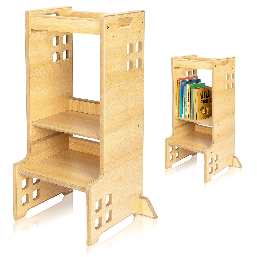 Lionelo CASS Kitchen Helper Küchenhelfer 2in1 Montessori Lernturm Ab 1 Jahr Höhenverstellbarer Siche