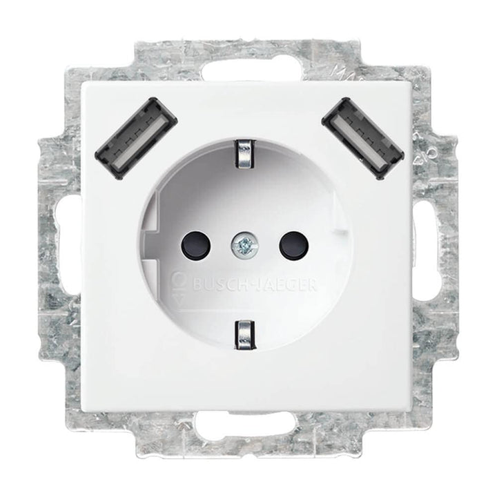 Busch-Jaeger 20 EUCB2USB-914 SCHUKO®-/2x USB-Steckdose Alpinweiss 2CKA002011A6266