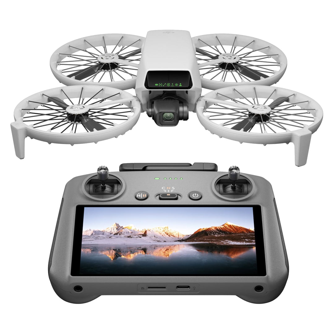 DJI Flip (RC 2 Fernsteuerung mit Bildschirm) – Mini Drohne mit Kamera 4K für Kinder, unter 249g, Fol