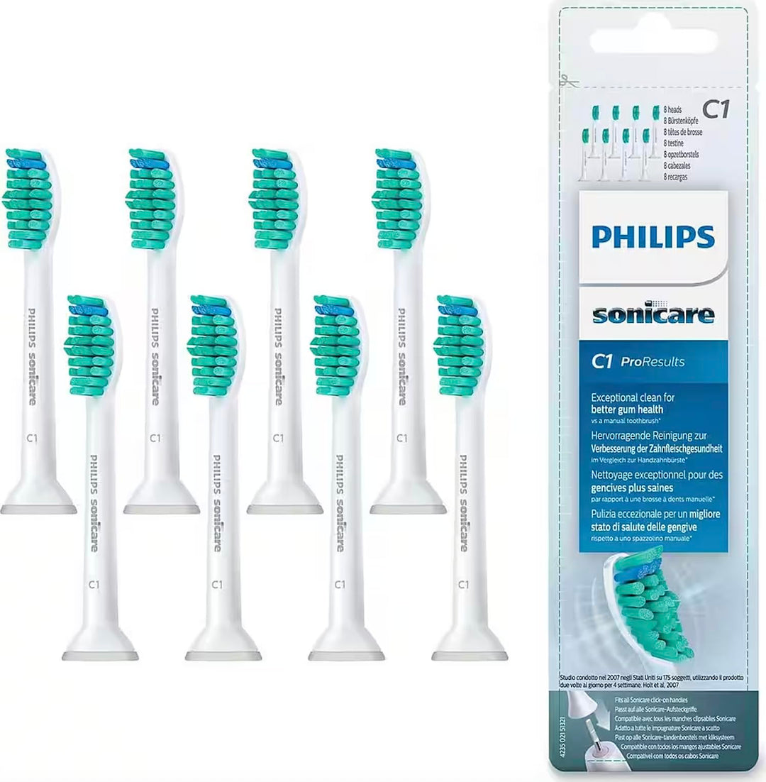 Philips Sonicare Original ProResults Standard Schallzahnbürstenköpfe - 8er-Pack in Weiss (Modell HX6