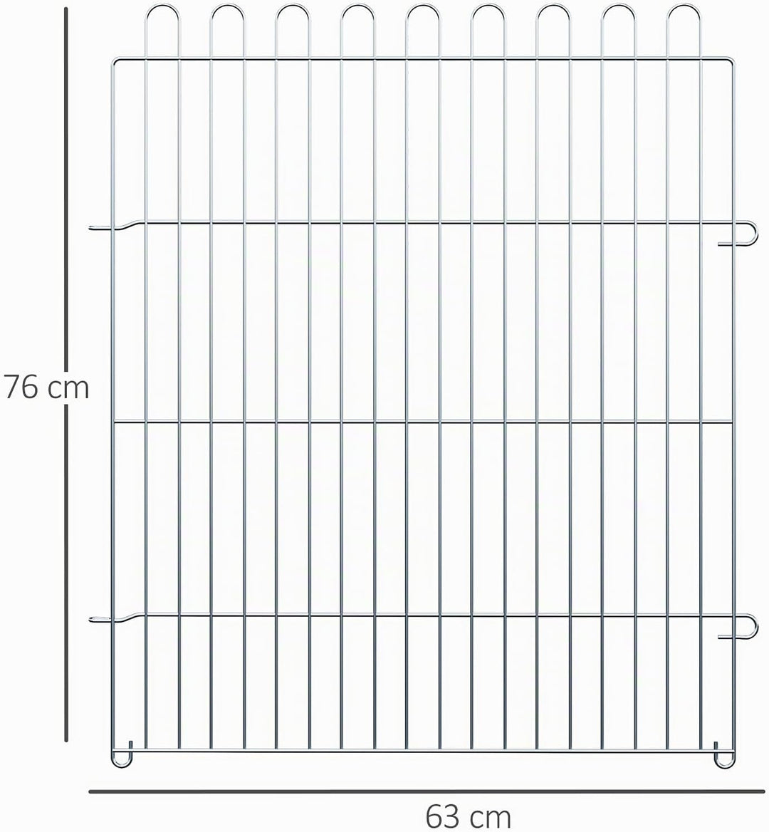 PawHut Freilaufgehege Welpenauslauf Welpenzaun Laufstall Welpengitter für Tiere 8-teilig B63 x H76 c