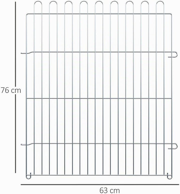 PawHut Freilaufgehege Welpenauslauf Welpenzaun Laufstall Welpengitter für Tiere 8-teilig B63 x H76 c