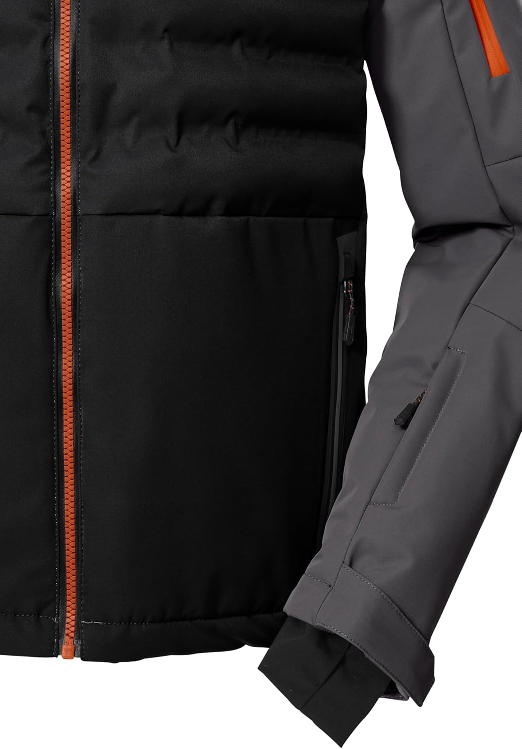 Killtec Herren Ksw 72 Mn Ski Jckt Hybridjacke/Steppjacke mit abzipbarer Kapuze und Schneefang S Schw