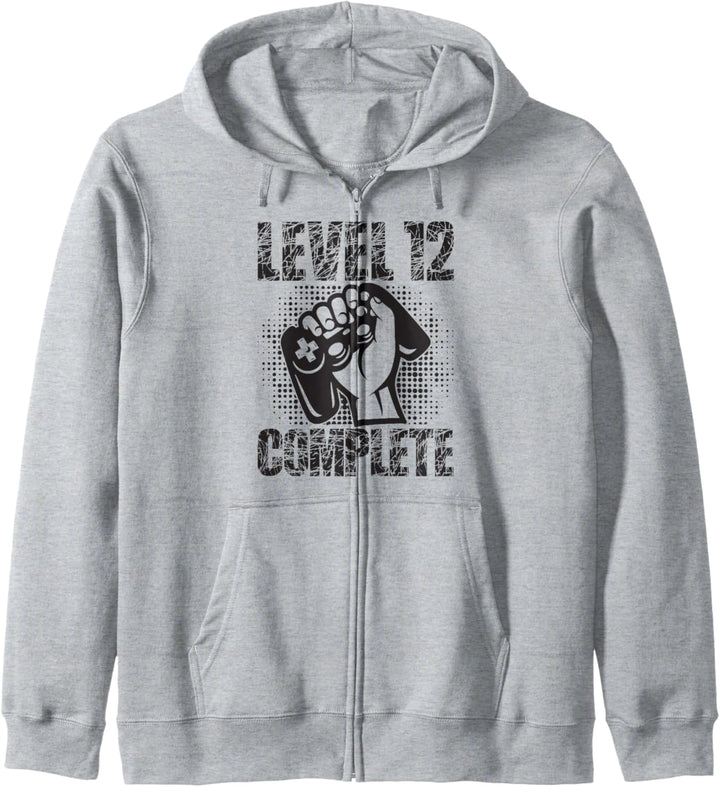 Level 12 Complete Geburtstagsgeschenk 12 Jahre Gamer Kapuzenjacke