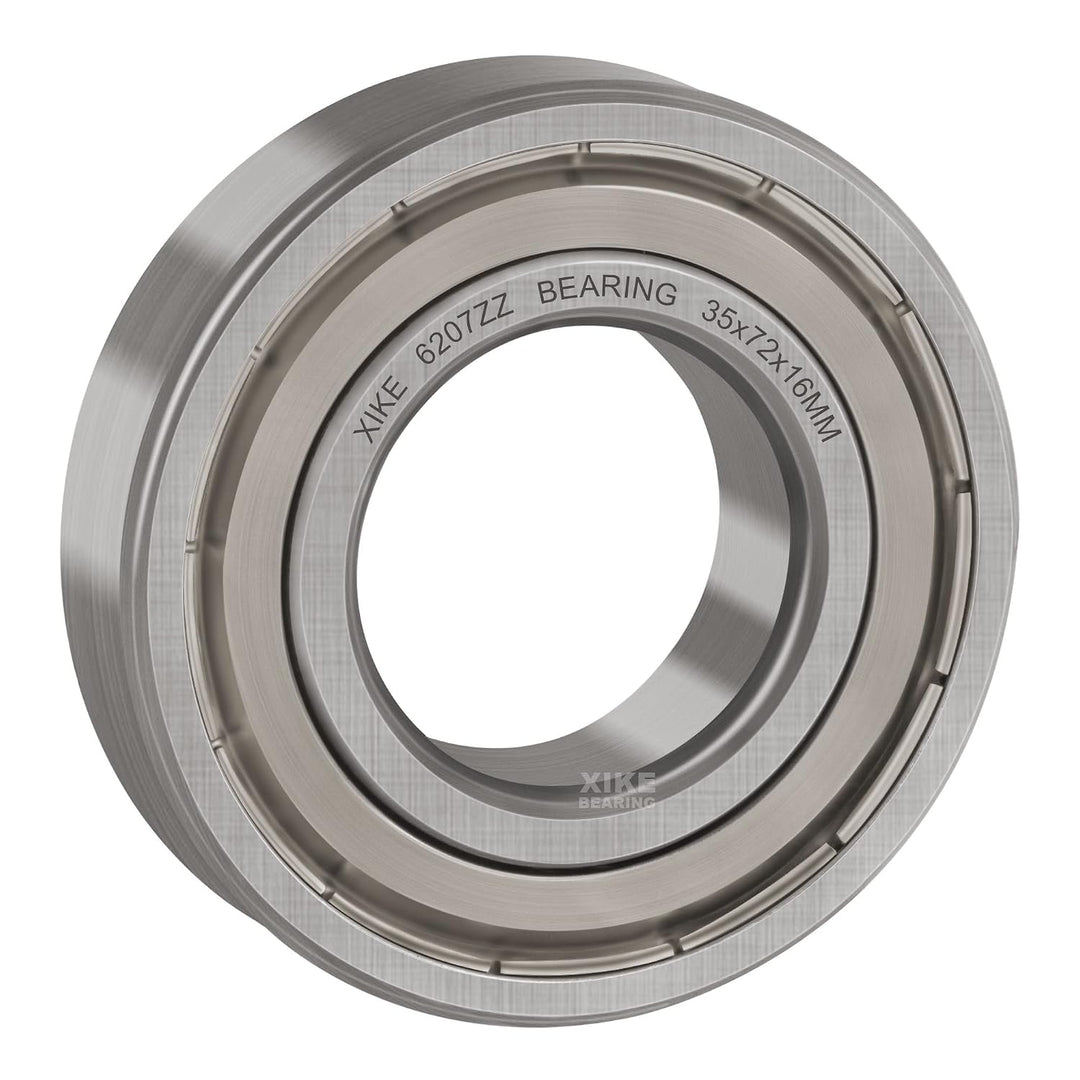 XiKe 4 Stück 6207ZZ Kugellager Abgedichtet 35x72x17mm Vorgeschmiert/Chromstahl/Metall Doppeldichtung