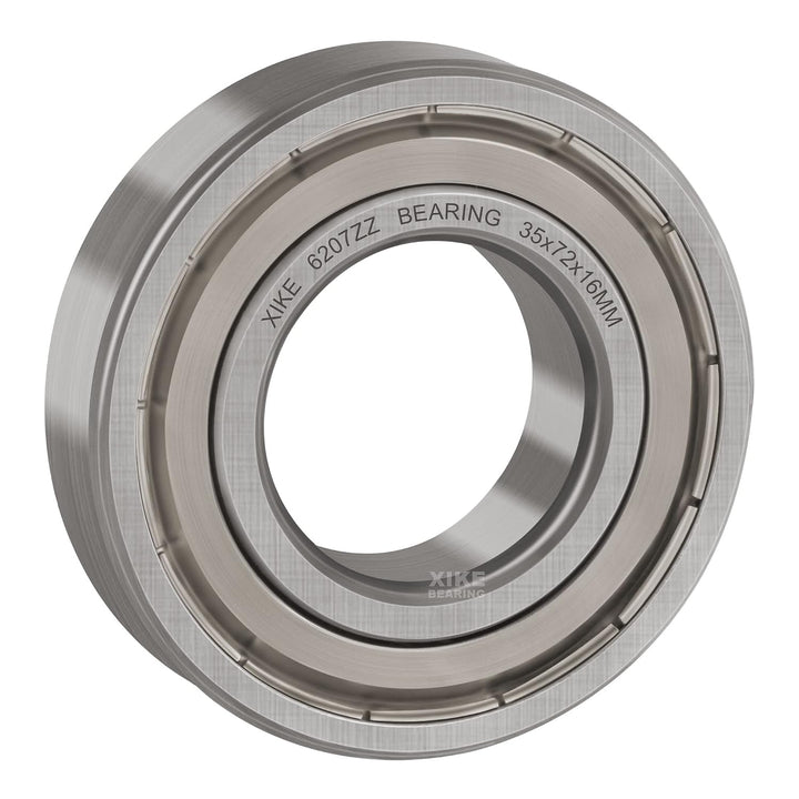 XiKe 4 Stück 6207ZZ Kugellager Abgedichtet 35x72x17mm Vorgeschmiert/Chromstahl/Metall Doppeldichtung