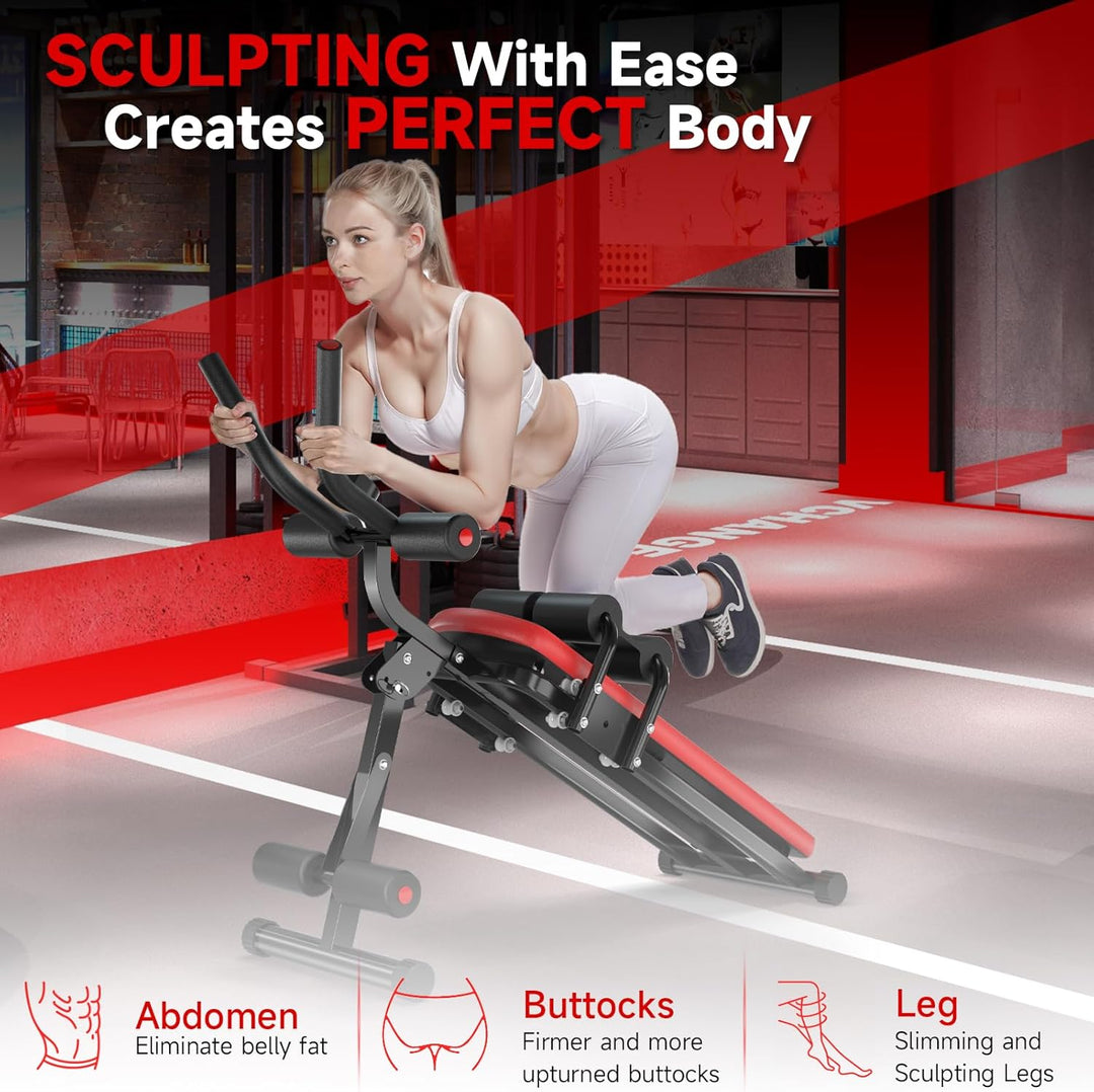 Bauchtrainer Faltbare Sit-Up-Bank, Bauchmuskeltrainer für Armtrainer Bauchtrainer Beintrainer und Rü
