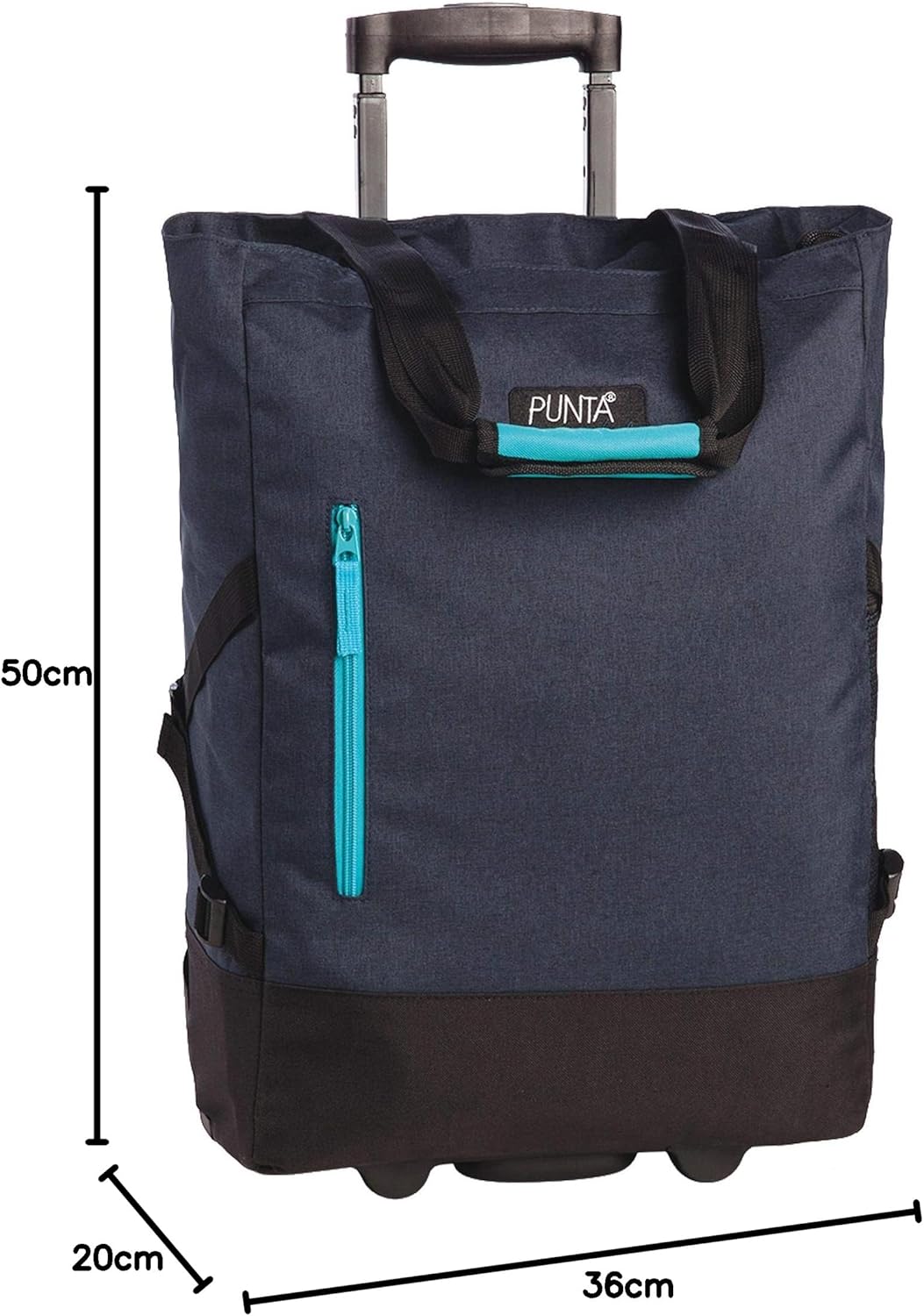 Punta Shopping Roller, dunkelblau, 36x50x20cm 36x50x20cm Dunkelblau
