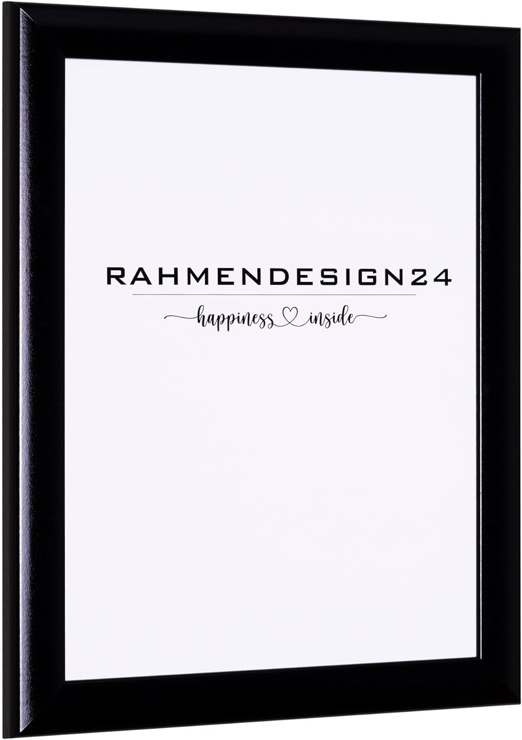 Rahmendesign24 Bilderrahmen Fiona 40x80 Schwarz (Hochglanz) Fotorahmen, Wechselrahmen, Posterrahmen,