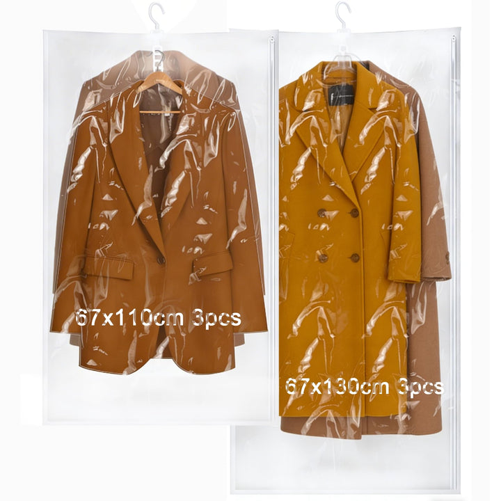 6 Stk Hängend Vakuumbeutel für Kleidung Hängend 110 x 67/130 x 67cm | Vacuum Bags for Clothing Mit K