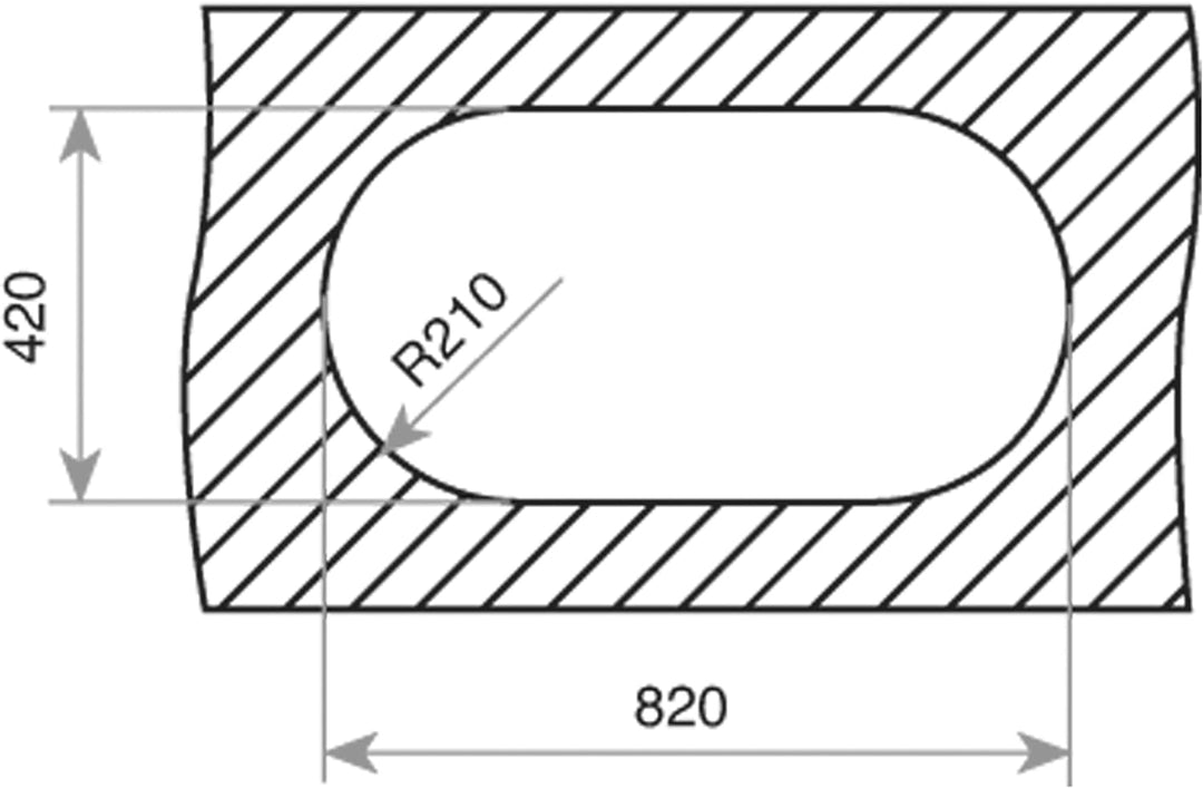 Teka DR 80 2C Spülbecken (360 x 360 mm, 16 cm, 8,89 cm (3,5 Zoll)