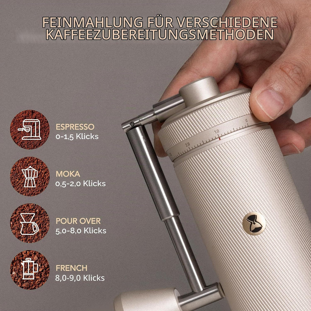 Manuelle Kaffeemühle S3 TIMEMORE, Numerisch Einstellbare Feinheit, Klappgriff, Upgrade Integriertes