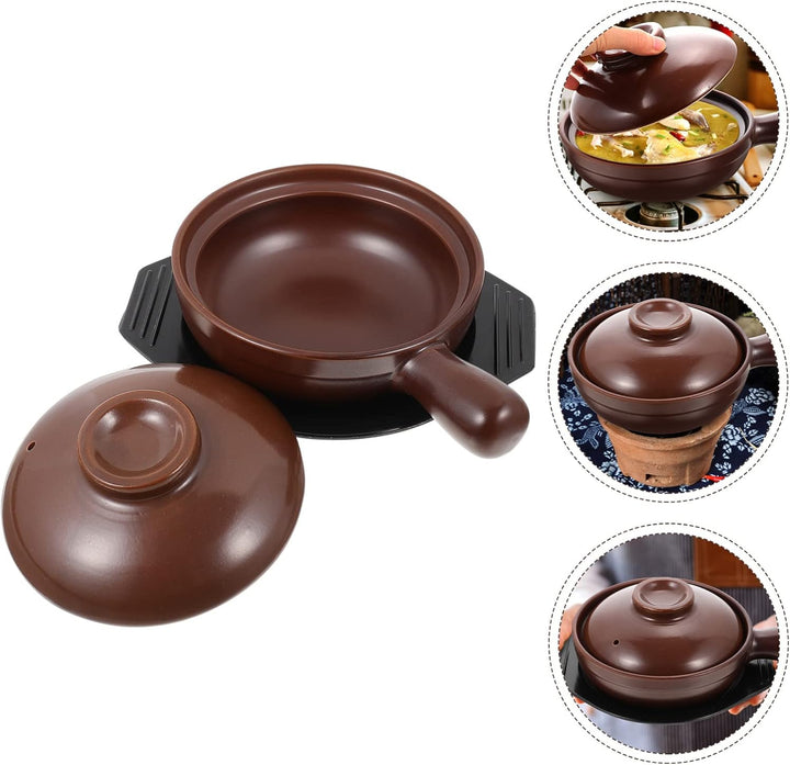 Cabilock Eintopf Porzellan Kochtopf Keramik Kasserolle Chinesische Stieltopf Mit Tablette Traditione