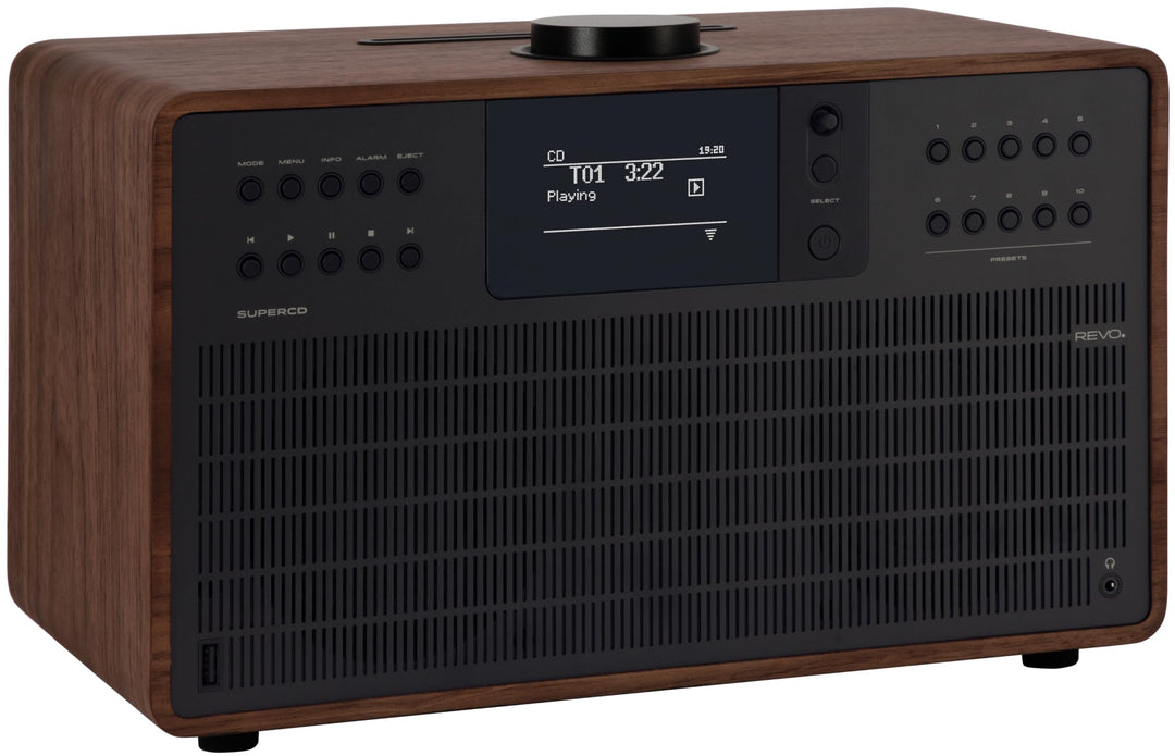 REVO SuperCD Internet-/DAB+ Digitalradio mit CD Player (40 Watt, Stereo Sound, CD-Player, Internet/D