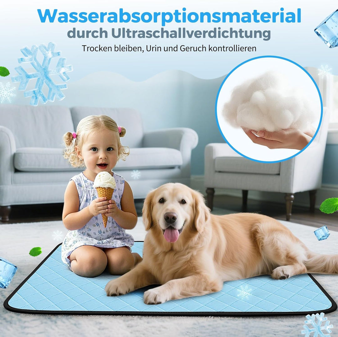Clefivie Kühlmatte für Hunde, Kühlmatte für Katzen Hundekühlmatte Selbstkühlend, Waschbar Kühldecke