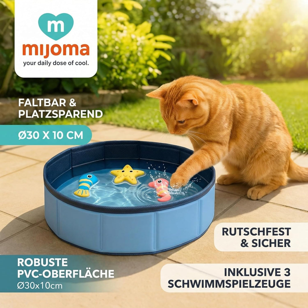 Swimmingpool Schwimmbecken für Katzen Katzenpool Katzenplanschbecken Katzenbadewanne, Faltbarer -Kat