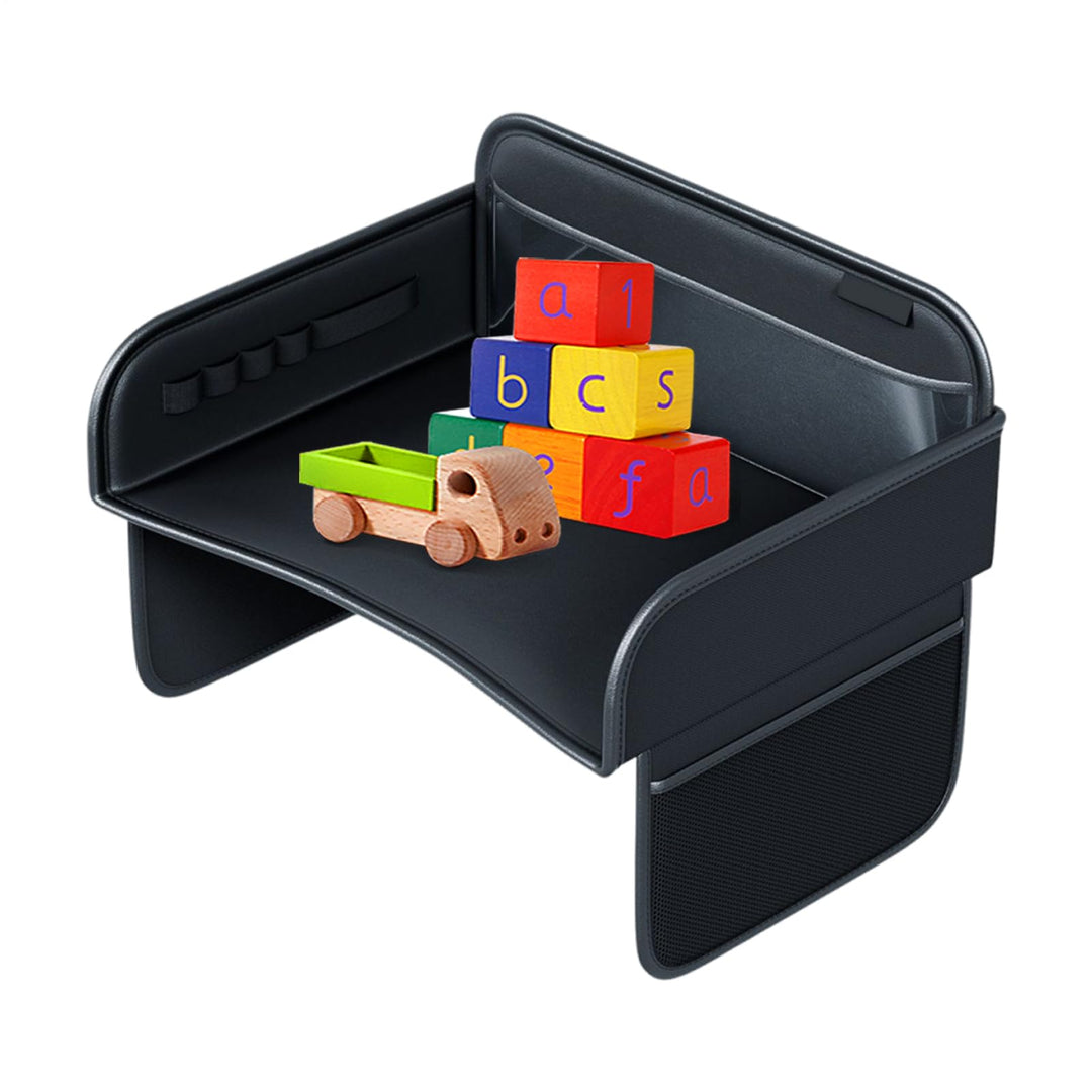 Kinder Reisetisch | PU Leder Kleinkinder Autositz Schosstablett,Tisch und Tablet Ständer Halter sowi