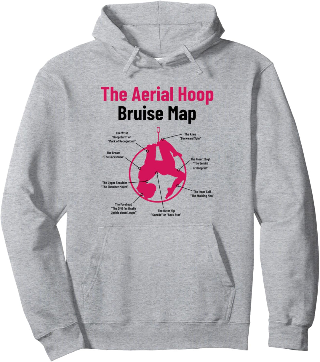 The Aerial Hoop Bruise Map Akrobatik Gymnastik Sport Pullover Hoodie