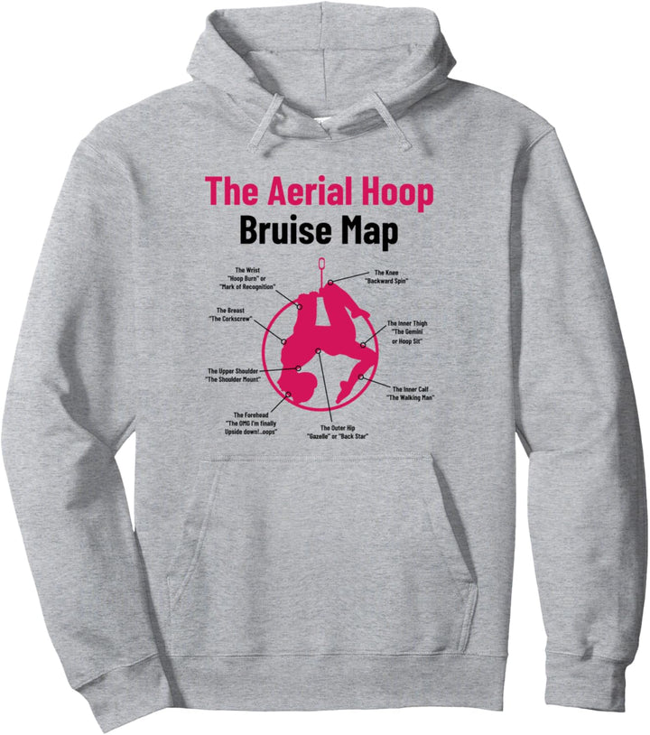 The Aerial Hoop Bruise Map Akrobatik Gymnastik Sport Pullover Hoodie