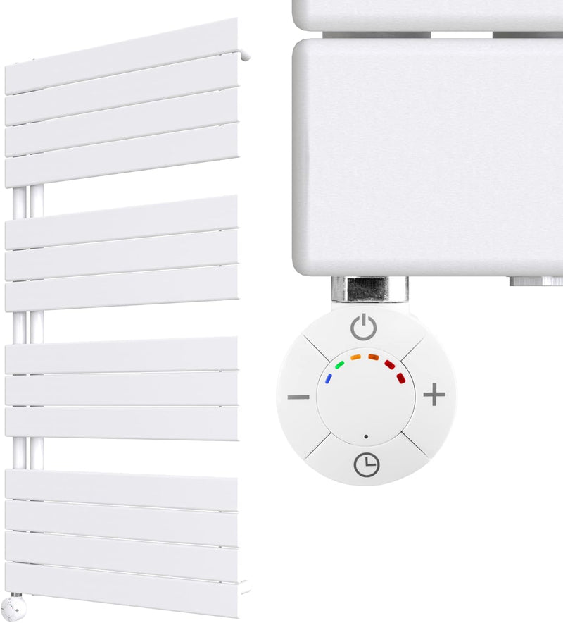 HEATSUPPLY® Design Handtuchheizkörper elektrisch weiss 1.510 x 600mm - Paneel Badheizkörper elektris