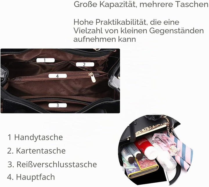 NICOLE & DORIS Handtaschen Damen modische Damenhandtaschen taschen Damen Umhängetaschen mit Blumenmu