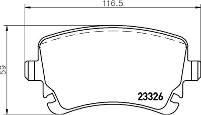 HELLA PAGID 8DB 355 010-971 Bremsbelagsatz - T1410 - Dicke/Stärke: 17.7mm - Bremssystem: Lucas - nic