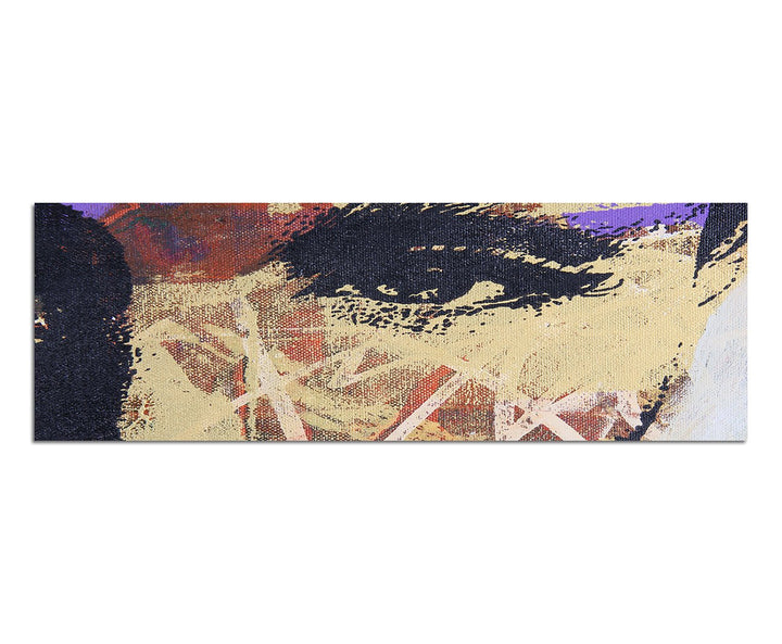Paul Sinus Art Panoramabild auf Leinwand und Keilrahmen 150x50cm Ölmalerei Gesicht Portrait abstrakt