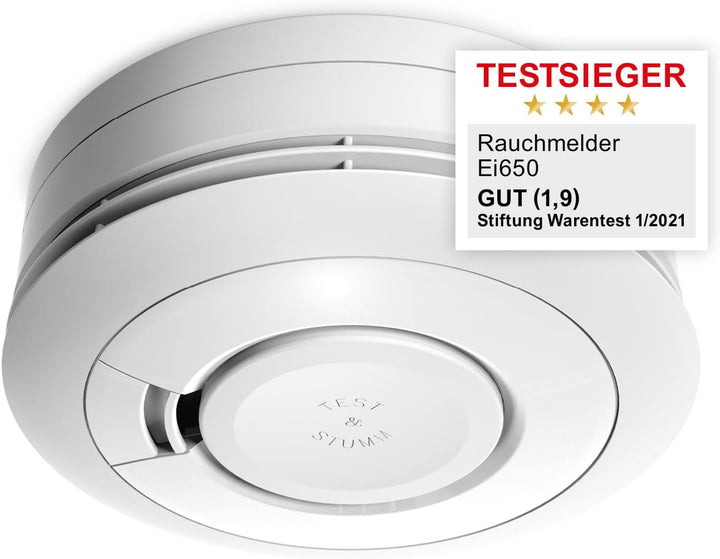 Ei Electronics Ei650 Rauchwarnmelder, Rauchmelder im 5er Set, Stand-alone-Gerät mit Batterie für 10
