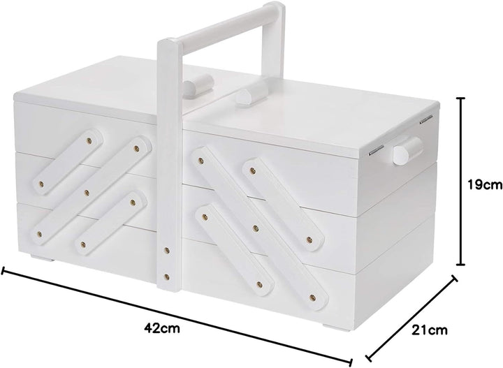 Prym 612581 Nähkasten/Nähkästchen Holz L, weiss