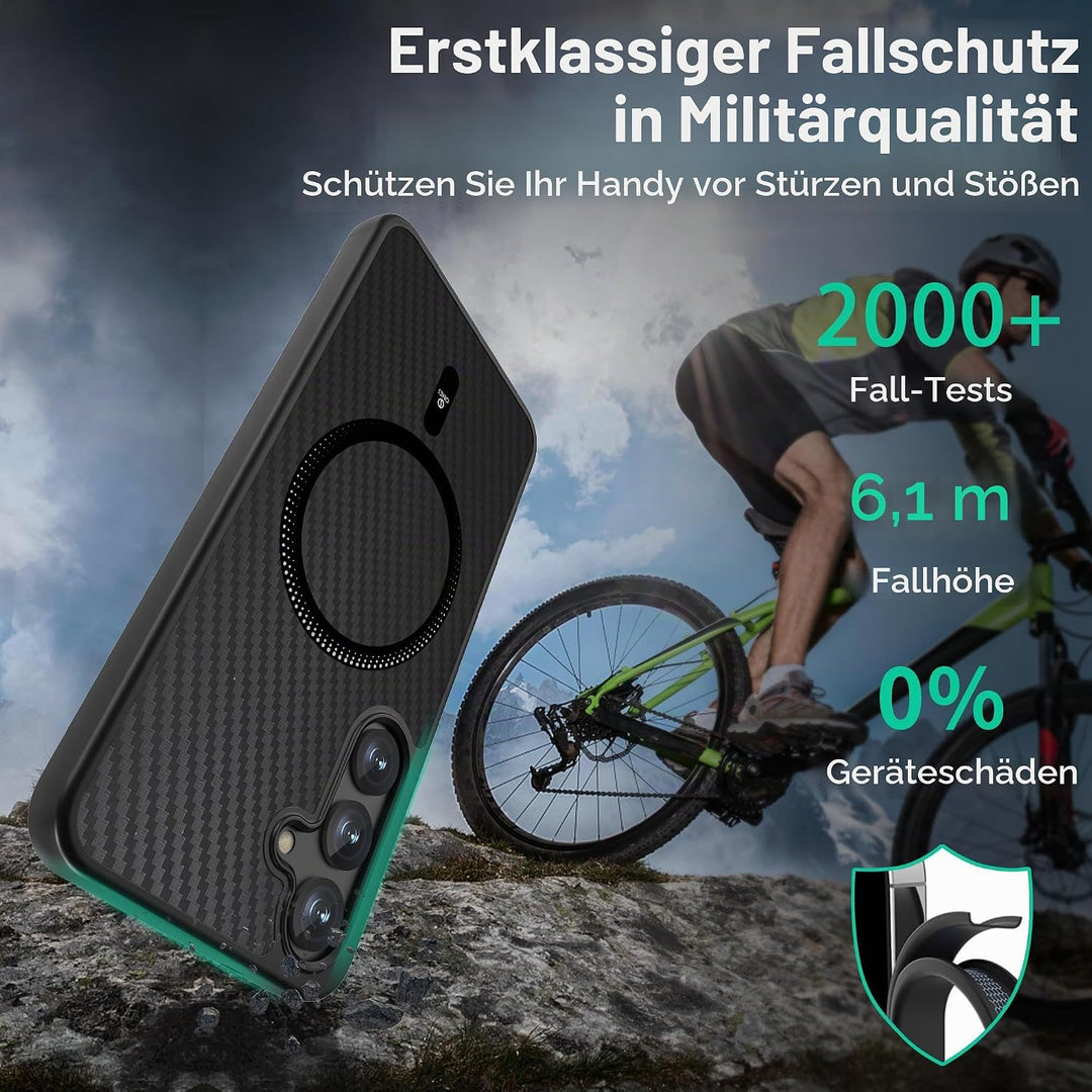 ONES Magnetisch für Samsung Galaxy S25 Ultradünne Hülle, Kompatibel mit MagSafe, Fallschutz in Milit