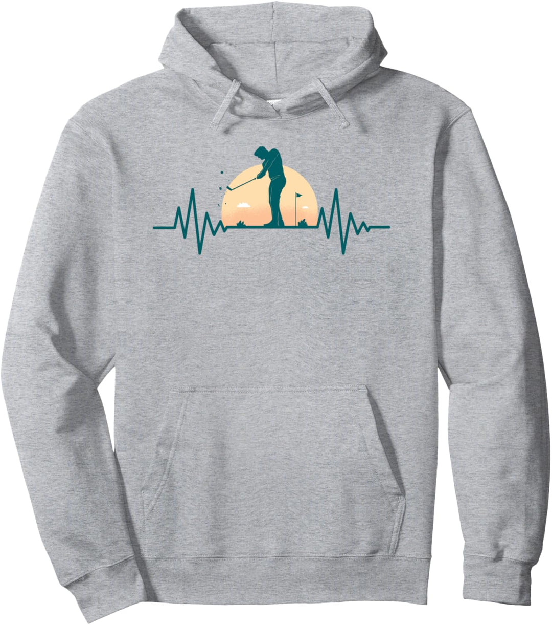 Lustiges Golfspiel mit Herzschlag, Sport, Herren, Damen, Golfer Pullover Hoodie