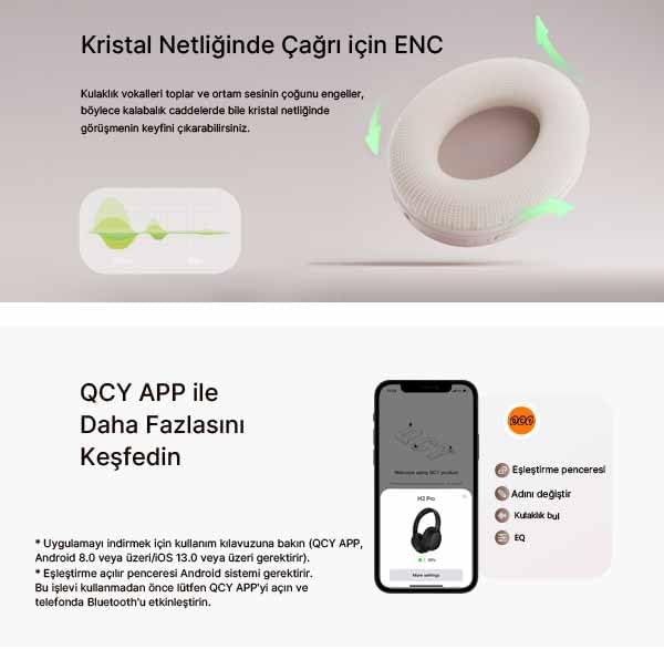 Bezdrátová sluchátka QCY H2 PRO (černá)