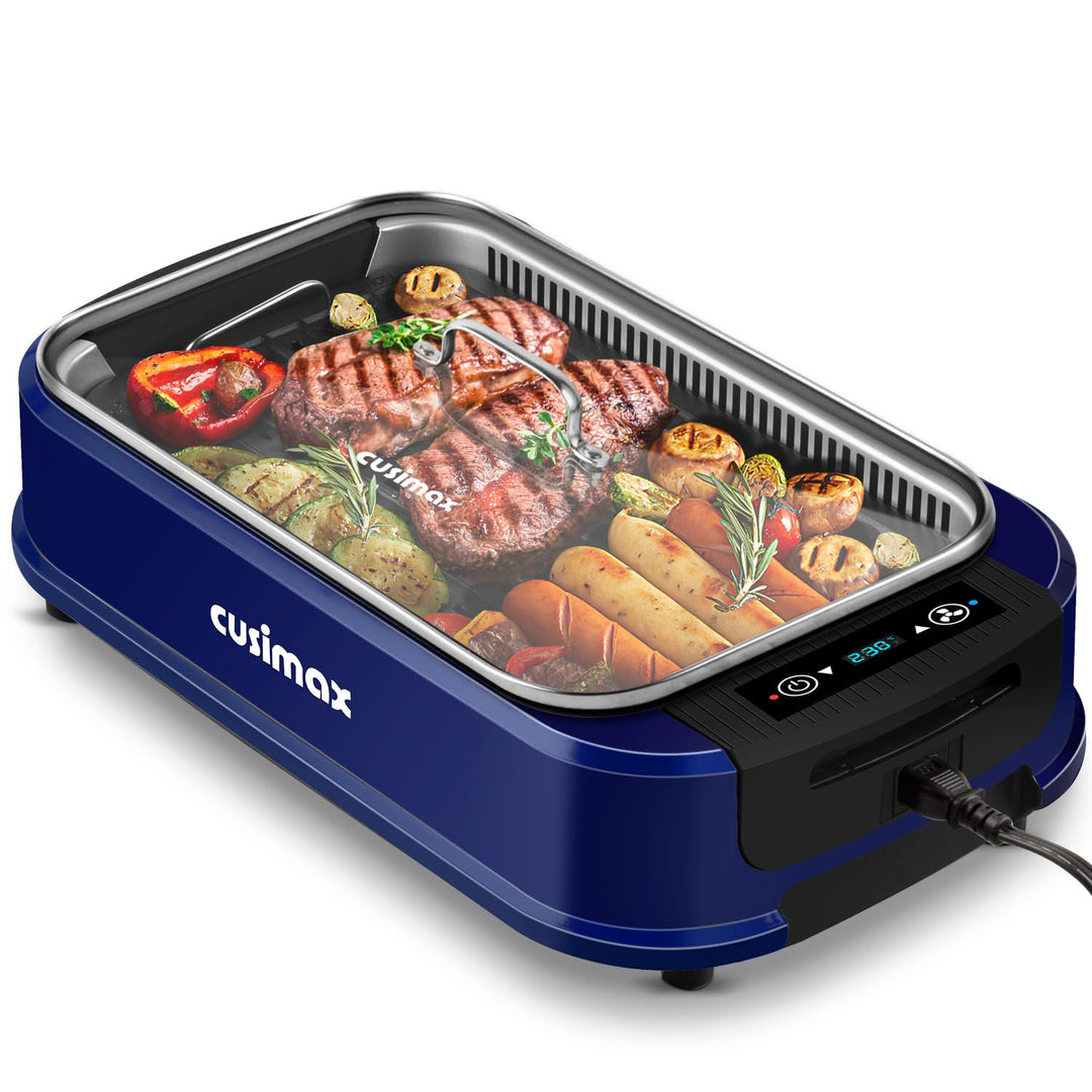 CUSIMAX Steak Grill | 1500W Tischgrill Elektrisch | BBQ-Grill für drinnen und draussen | Elektrogril