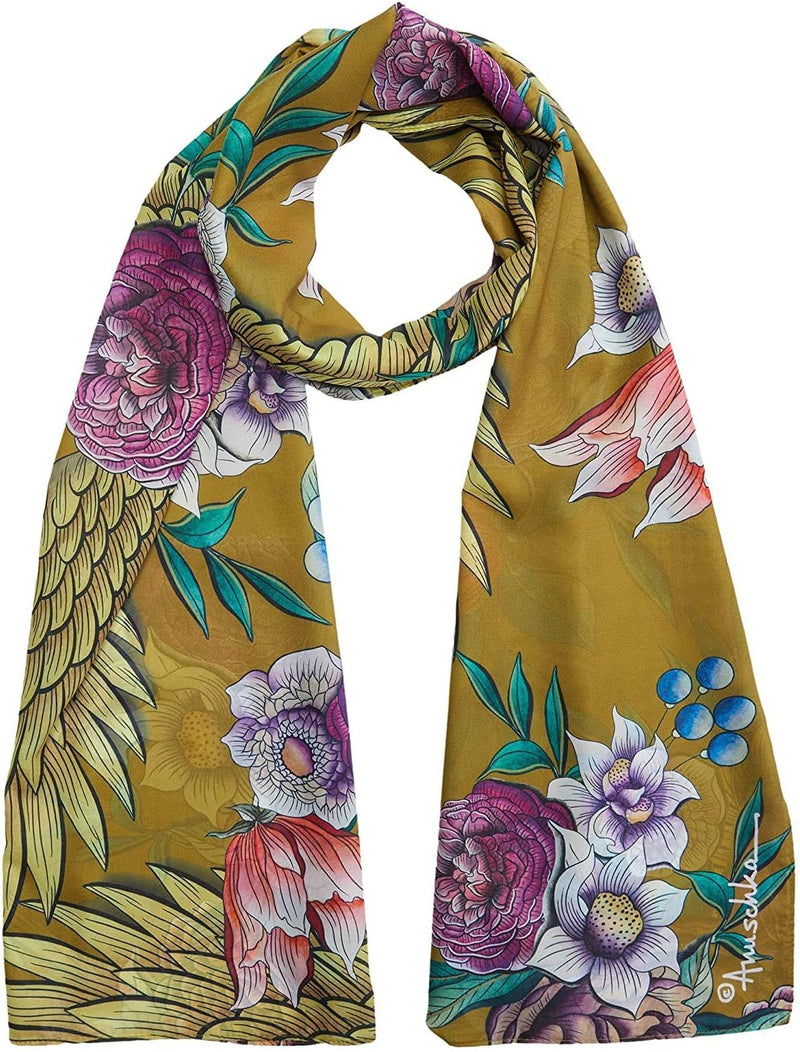 Anuschka Chiffon Schal - 60 x 182 cm - Gedrucktes Kunstmotiv, Angel Wings