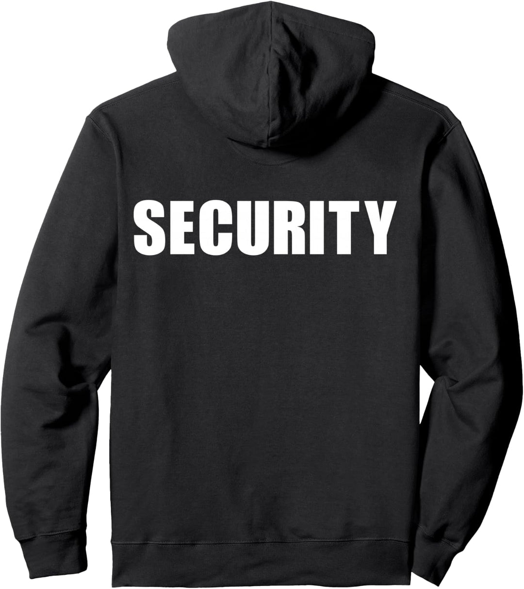 SECURITY Sicherheitsdienst Bekleidung Wachdienst Front Back Pullover Hoodie