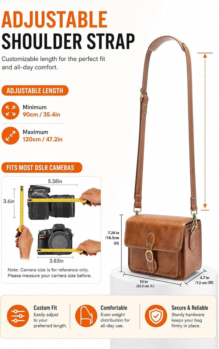 Cwatcun Kameratasche Kamera Umhängetasche Kompaktkamera Tasche Wasserdicht Retro Kompatibel für Cano