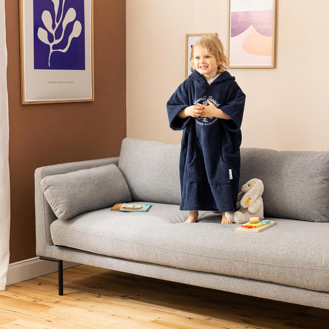 HOMELEVEL Badeponcho für Kinder und Teenager - Poncho Handtuch für Strand Schwimmbad - Surfponcho mi