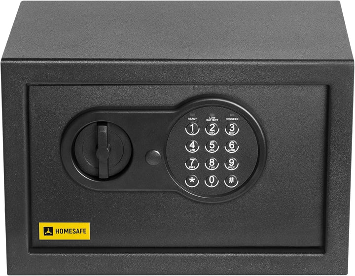 HomeSafe HV20E Möbeltresor mit Elektronikschloss, 20x31x20cm (HxBxT), Digitaler Tresor für Zuhause,