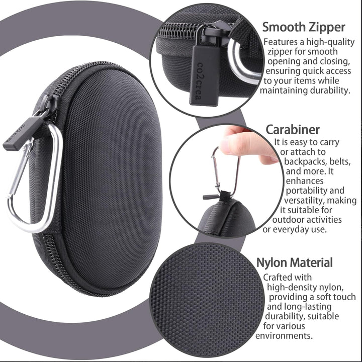 co2CREA Case Harte Reiseschutzhülle Etui Tasche für Logitech Pebble Mouse 2 M350s /M350 Pebble/Logit