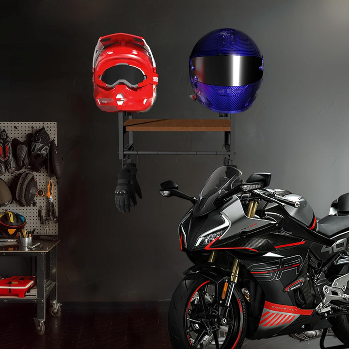 Helm Halterung-Motorradhelm Halterung Wand 2er Set, Motorradhalterung Plattenständer Display Organiz