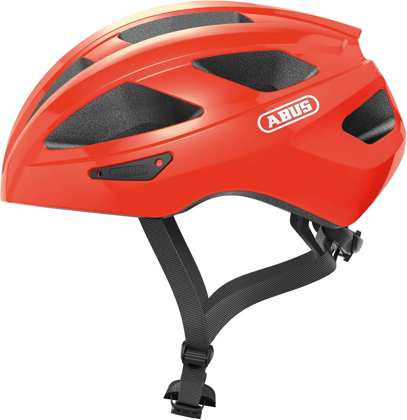 ABUS Rennradhelm Macator - sportiver Fahrradhelm für Einsteiger - auch für Zopfträger/-innen - für D