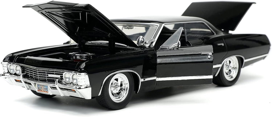 Jada Toys 253255037 Supernatural Dean Winchester, 1967 Chevy Impala Sport Sedan, Türen + Kofferraum
