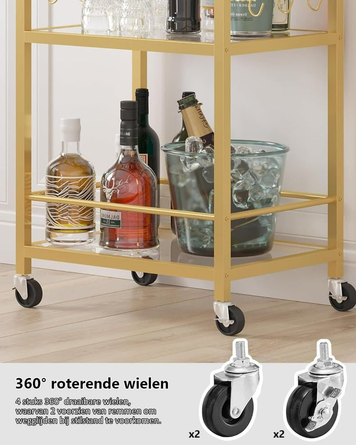 Hoppa! Servierwagen - Multifunktional mit 360° Rollen