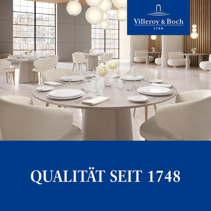 Villeroy & Boch – Afina Suppenteller Gross Weiss, Spülmaschinenfest, Mikrowellensicher, Teller, Gesc