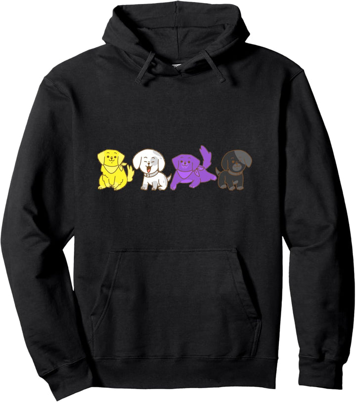 Non-Binary Hunde LGBTQ Pullover Hoodie