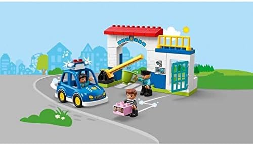 LEGO 10902 DUPLO Polizeistation mit Polizeiauto, Gefängniszelle und 2 Polizisten als Minifiguren, Li