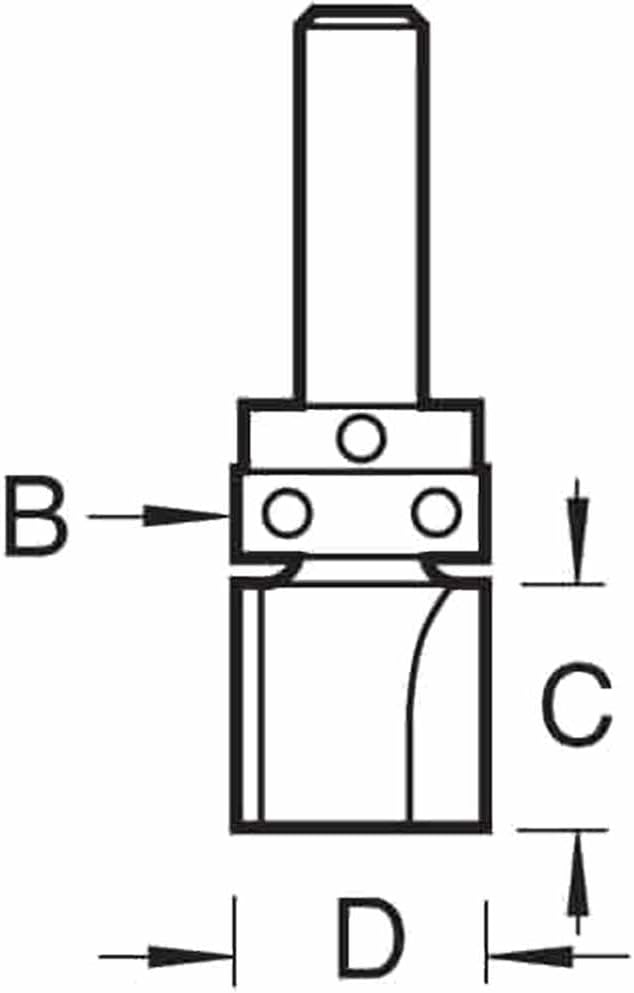 Trend Profiler 19,1mm Durchmesser x 50mm Schnitt, nur zum Fälzen und Besäumen von Kanten, C166X12MMT