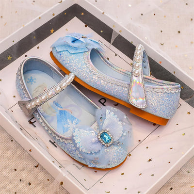 YOSICIL ELSA Prinzessin Schuhe Mädchen Kinder Sandalen Glitter für Verkleidung Cosplay Geburtstagspa