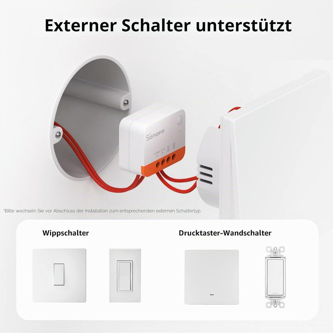 SONOFF ZBMINIL2 Zigbee Smart Schalter,4 Stück 2 Way Smart Switch(Kein Neutralleiter Erforderlich),Sm