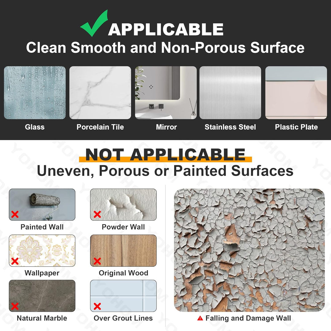 YOHOM Saugschraube Runder Handtuchring Befestigen ohne Bohren Edelstahl Rostfrei Handtuchhalter für